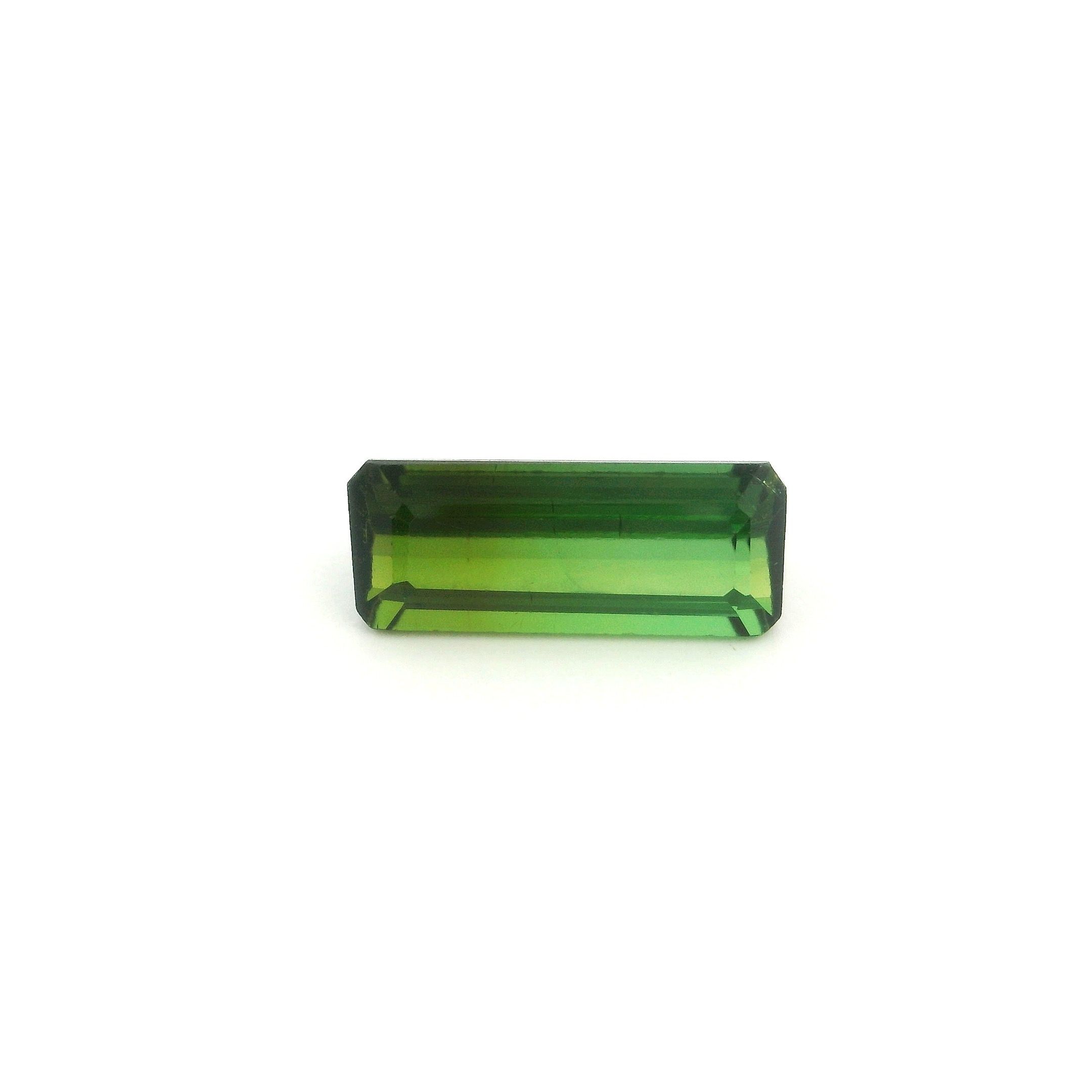 Turmalin 1,85 ct, zielony, szlif ośmiokątny