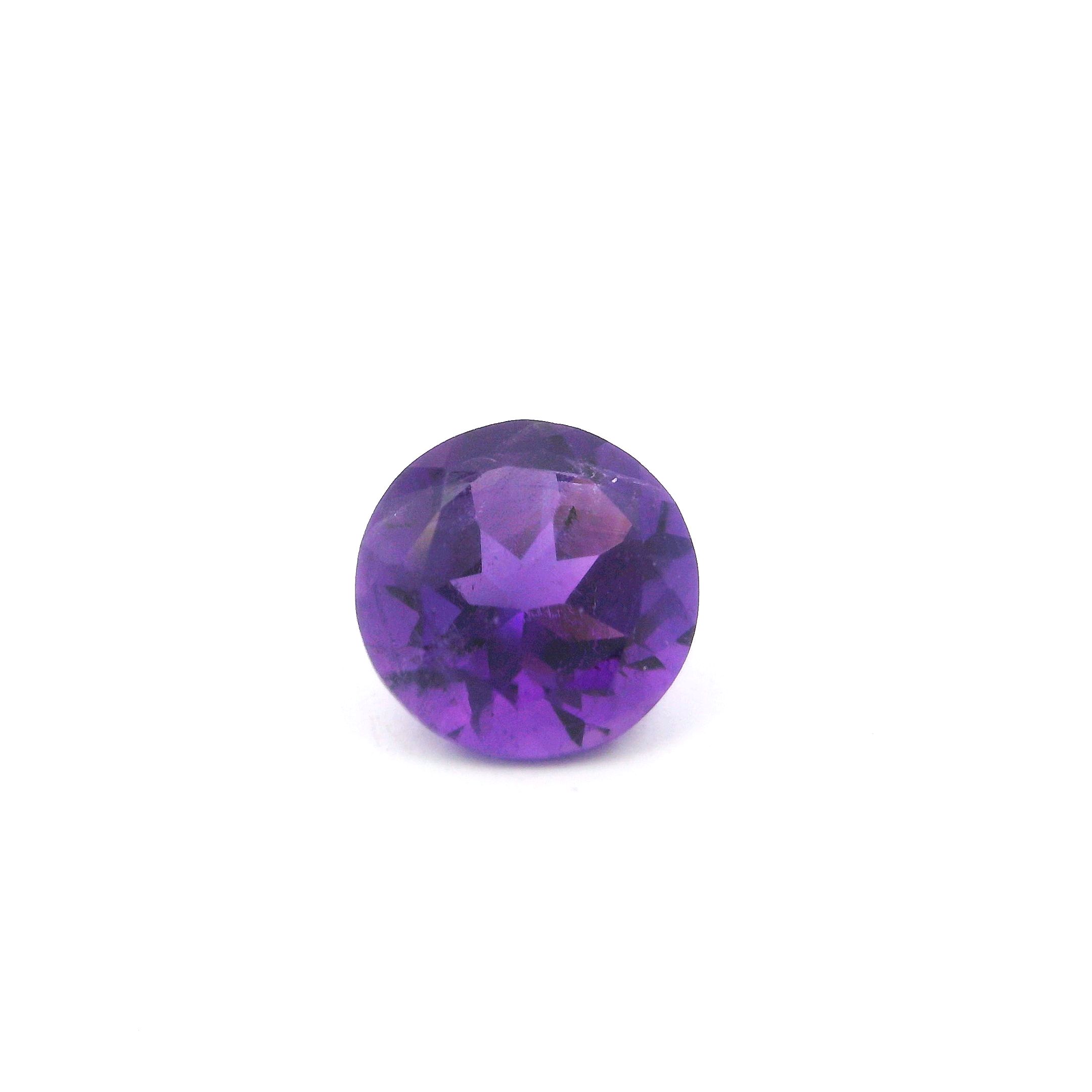 Ametyst 1,33 ct, purpurowy, szlif okrągły