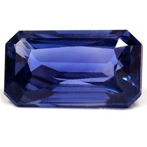 Szafir 3,14 ct, niebieski, szlif szmaragdowy
