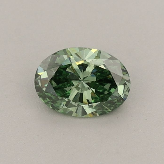 0.38 CT Fancy Vivid Green OVAL