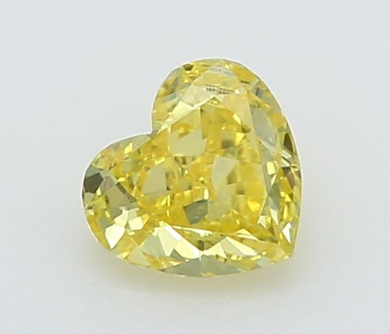 0.28 CT Fancy Vivid Yellow HEART