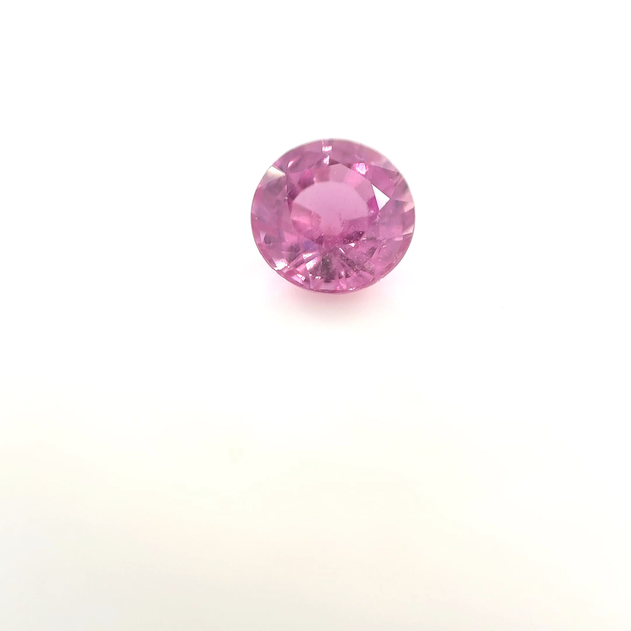 Szafir 1,86 ct, różowy, szlif okrągły