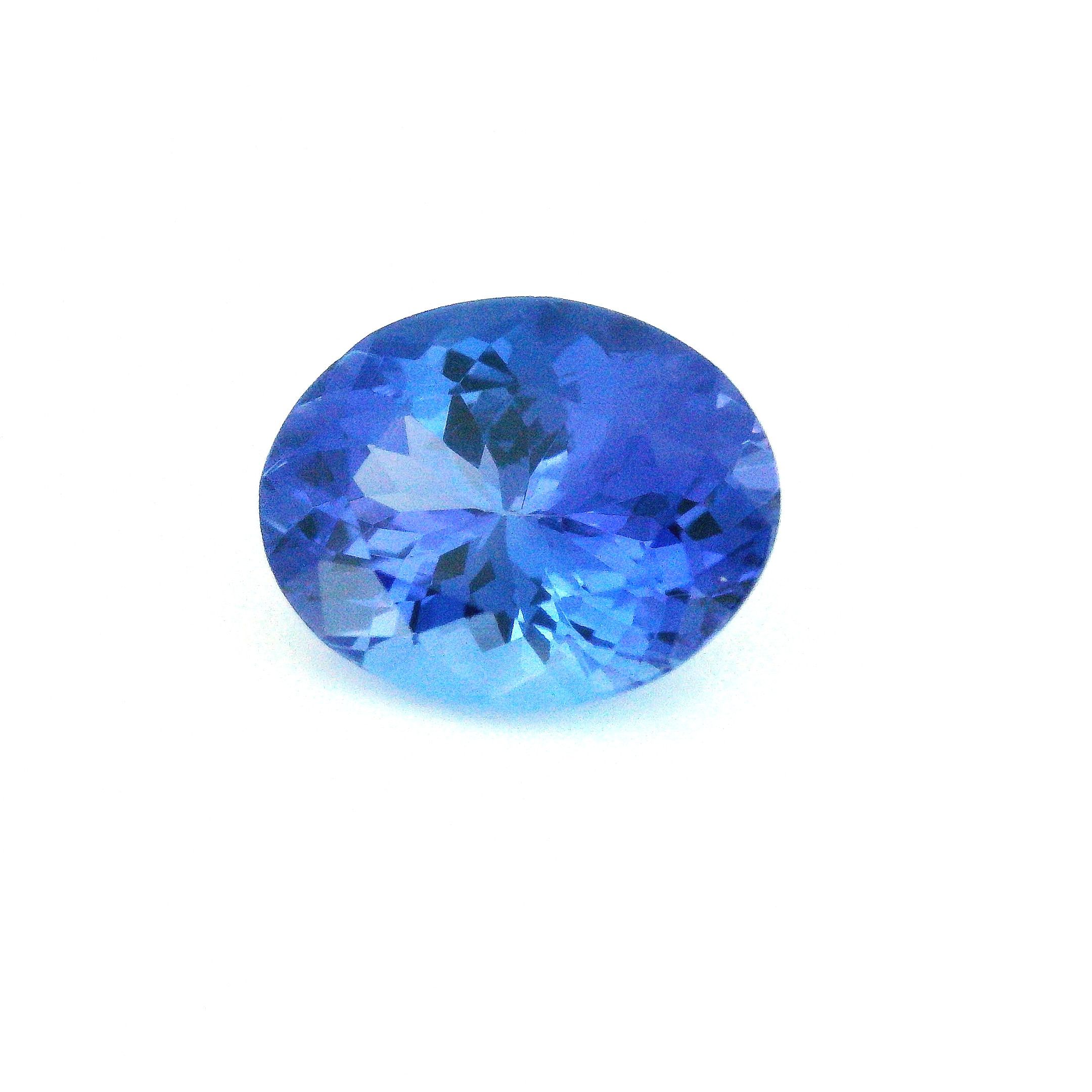 Tanzanit 4,19 ct, niebieski, szlif owalny