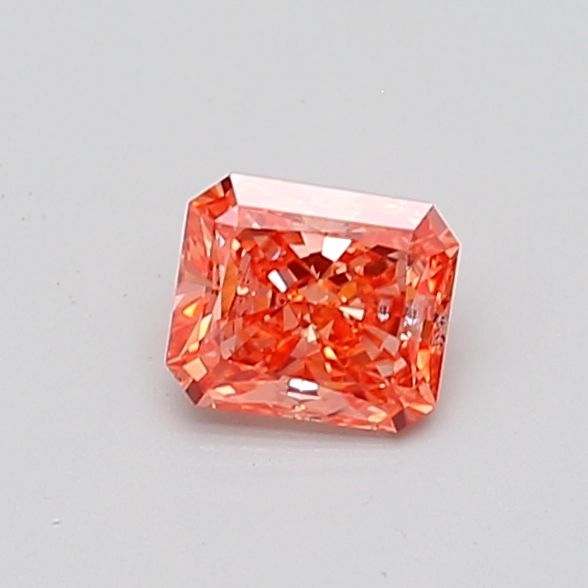 0.65 CT Fancy Vivid Orangey Pink RADIANT