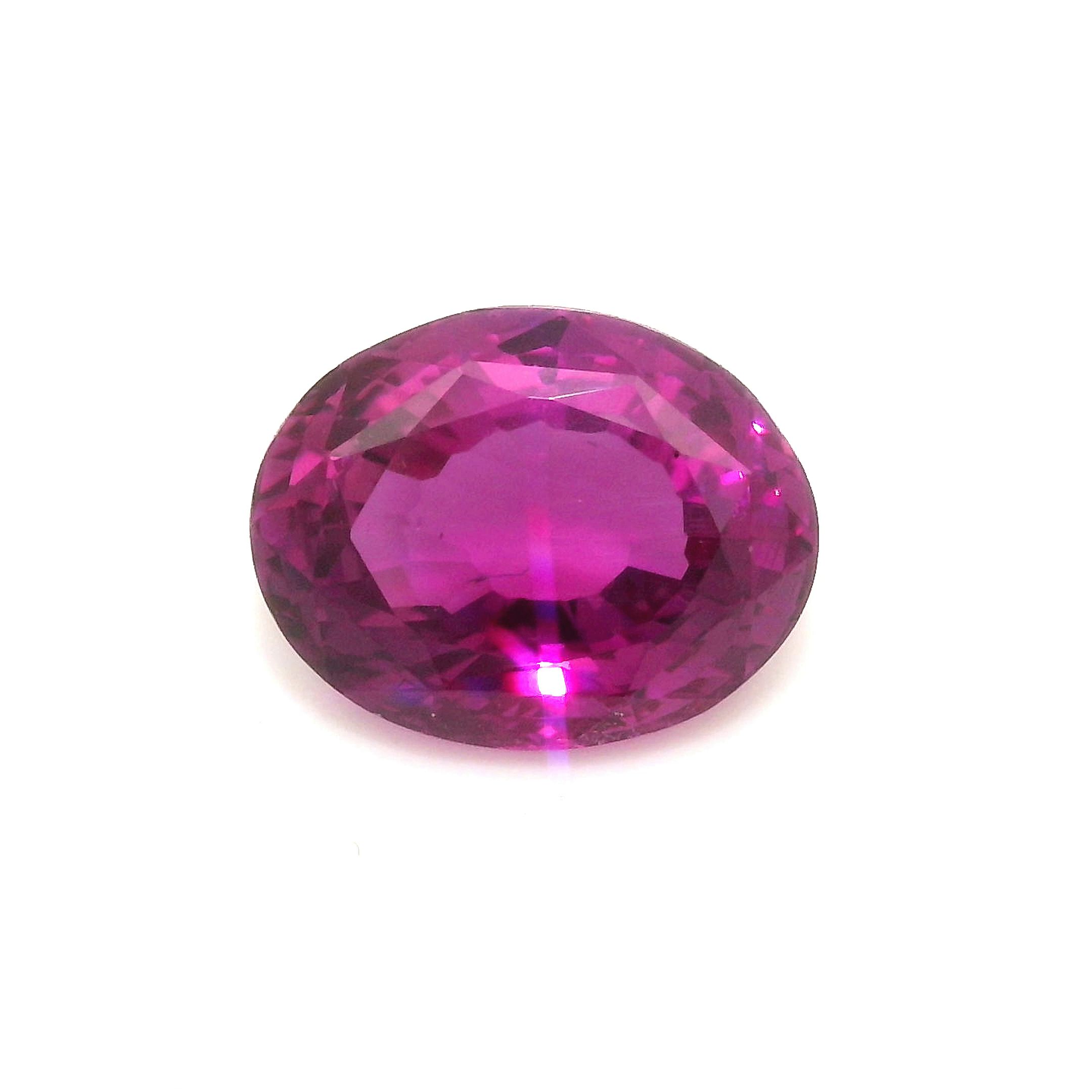 Szafir 3,03 ct, różowy, szlif owalny