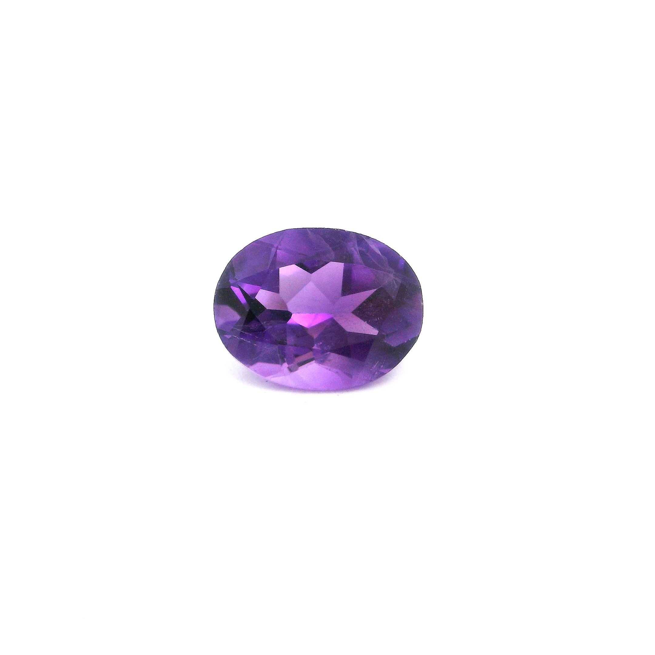 Ametyst 1,68 ct, purpurowy, szlif owalny