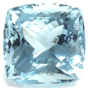 Akwamaryn 47,61 ct, niebieski, szlif cushion