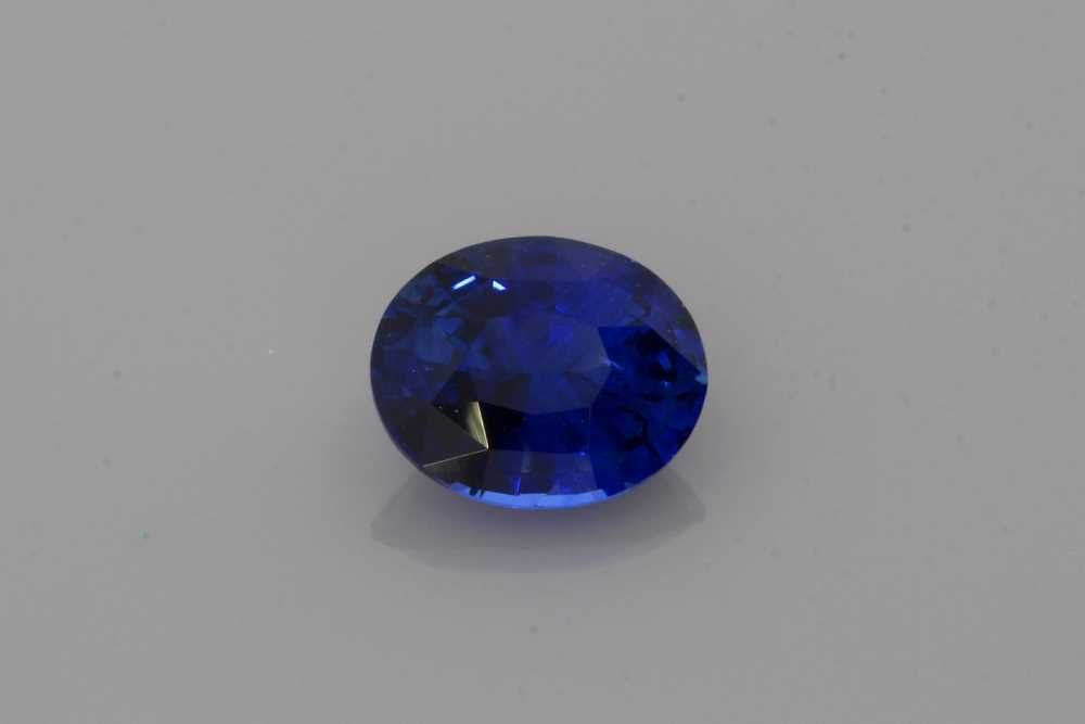 Szafir 1,21 ct, niebieski, szlif owalny