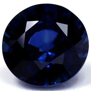 Szafir 3,44 ct, niebieski, szlif okrągły