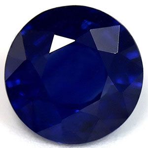 Szafir 1,36 ct, niebieski, szlif okrągły