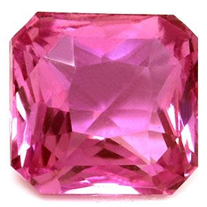 Szafir 1,17 ct, różowy, szlif szmaragdowy