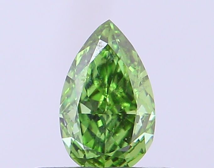 0.33 CT Fancy Vivid Green PEAR