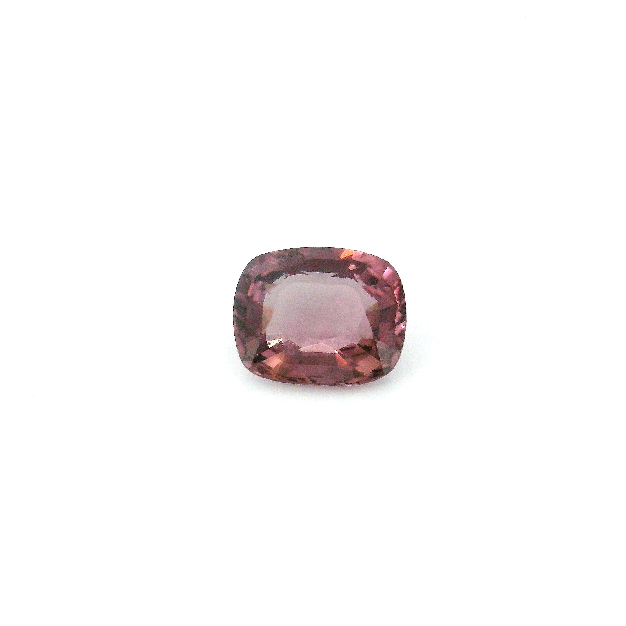 Spinel 1,24 ct, purpurowy, szlif cushion