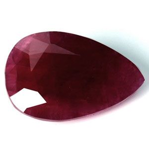 Rubin 4,96 ct, czerwony, szlif gruszka
