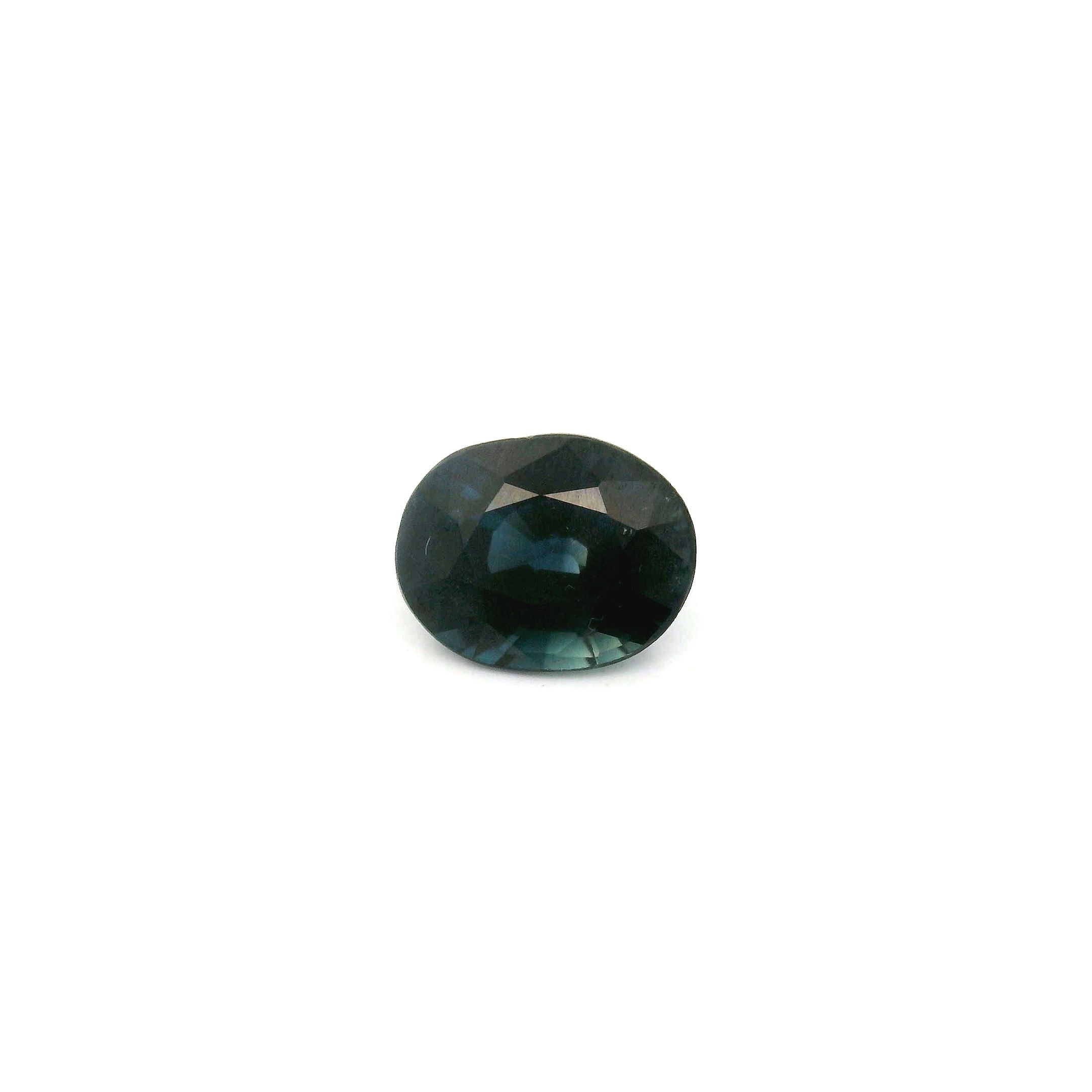 Szafir 1,11 ct, niebieski, szlif owalny