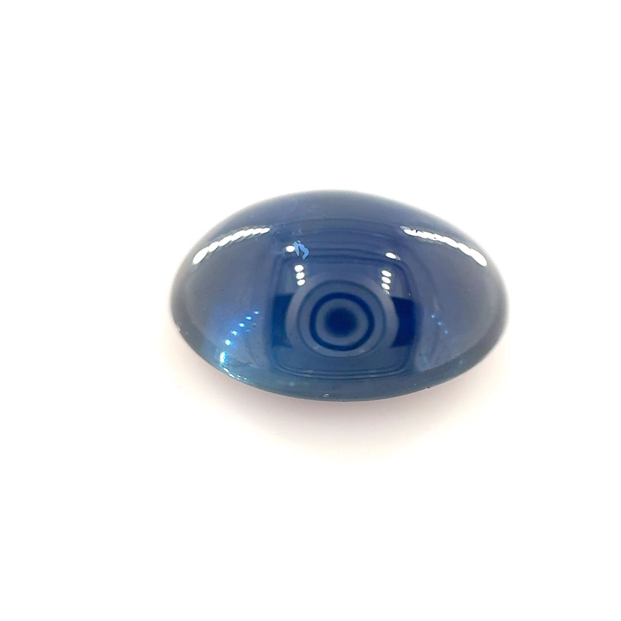 Szafir 5,41 ct, niebieski, kaboszon