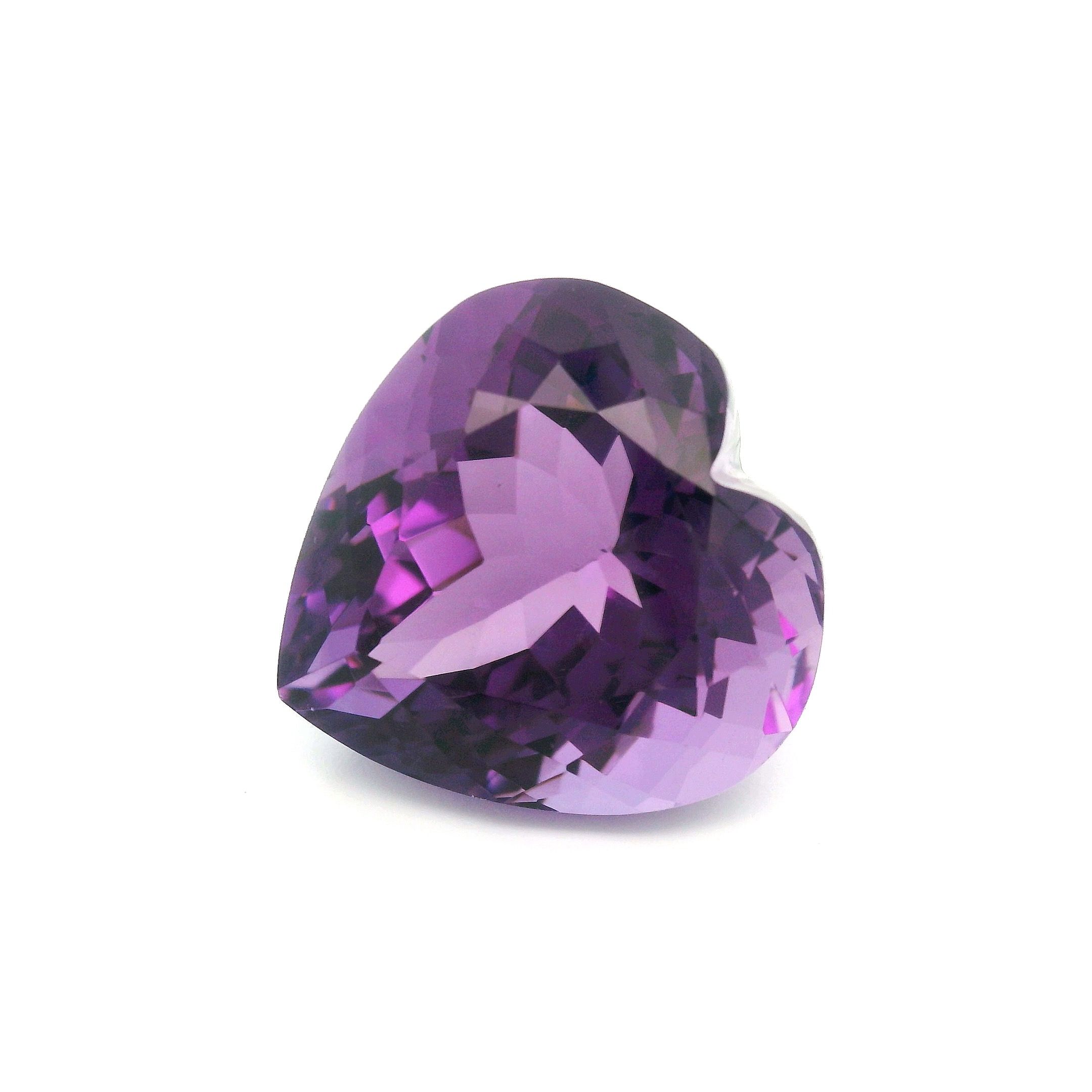 Ametyst 20,30 ct, purpurowy, szlif serce