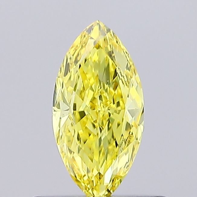0.44 CT Fancy Vivid Yellow MARQUISE