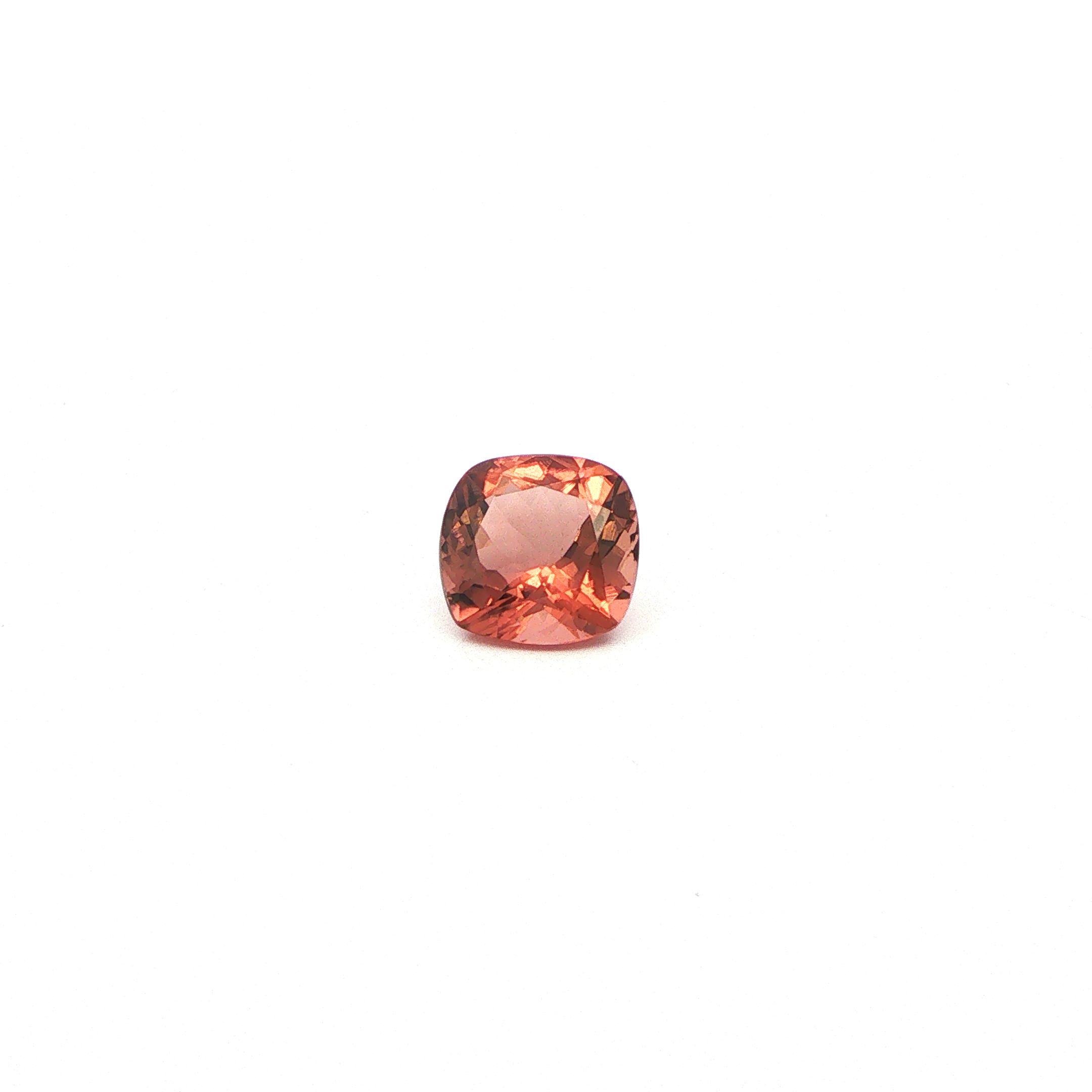 Turmalin 3,06 ct, pomarańczowy, szlif cushion