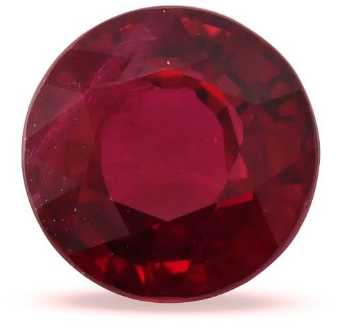 Rubin 2,20 ct, czerwony, szlif okrągły