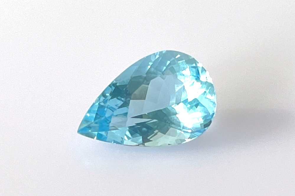 AQUAMARINE FACETED 6.68ct BLUE BLUE SI MOZAMBIQUE NONE