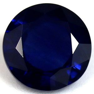 SAPPHIRE FACETED 1.03ct BLUE Deep Blue SI THAILAND HEATED