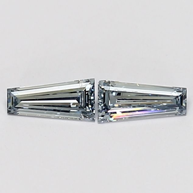 0.17 カラット Tapered Baguette ファンシー ブルー VS1 天然 ダイヤモンド