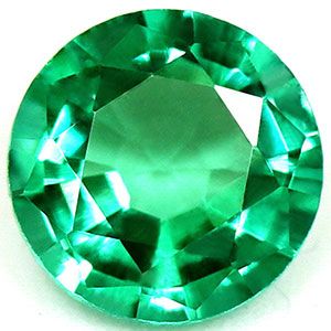 EMERALD Round 0.62ct GREEN EC FACETED