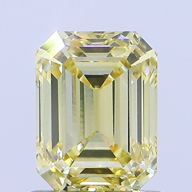 0.91 CT Fancy Intense Yellow EMERALD