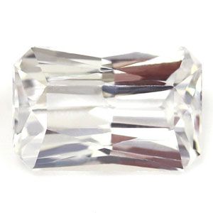 SAPPHIRE FACETED 1.62ct WHITE Snow White EC SRILANKA NONE