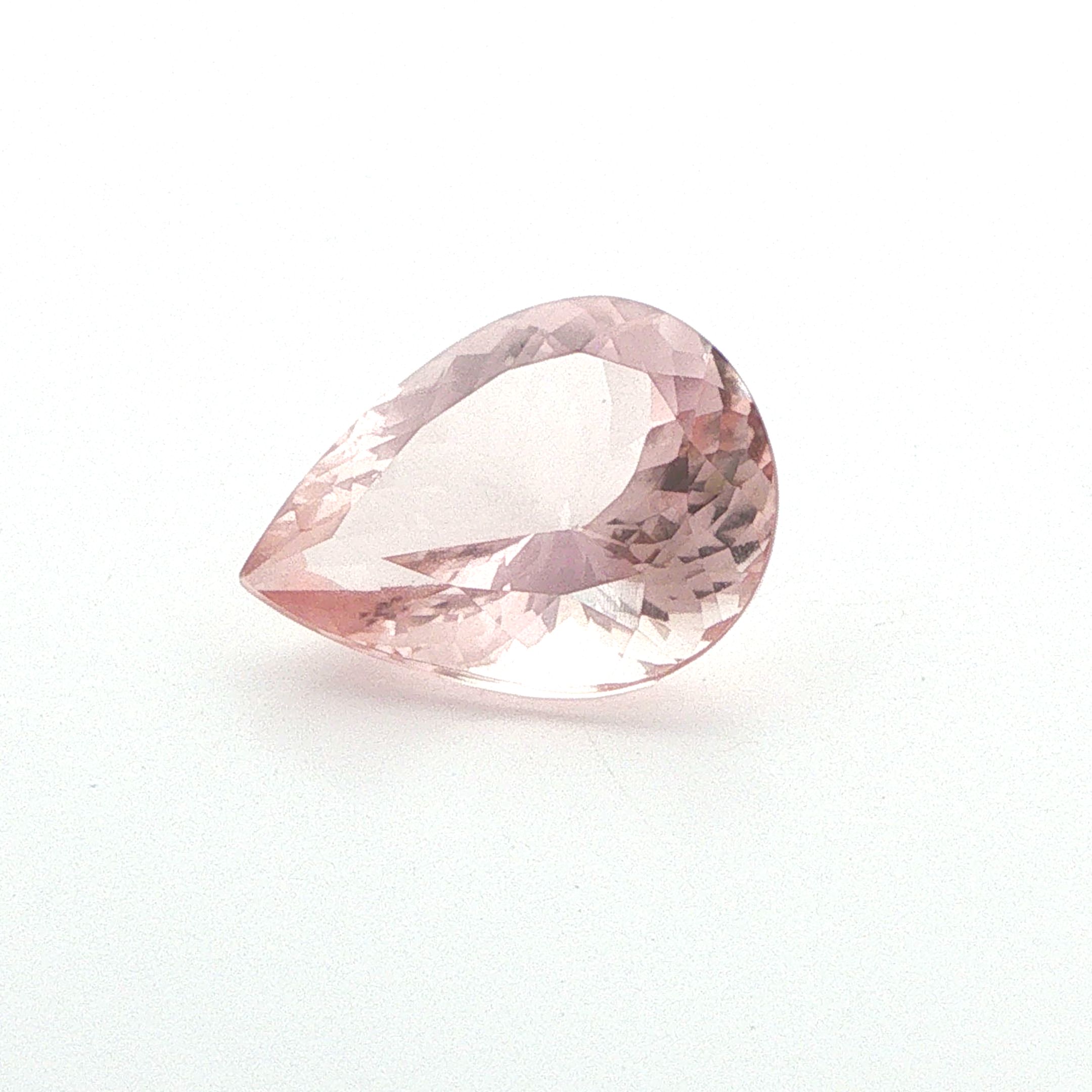 7.22 ct Pear Morganite