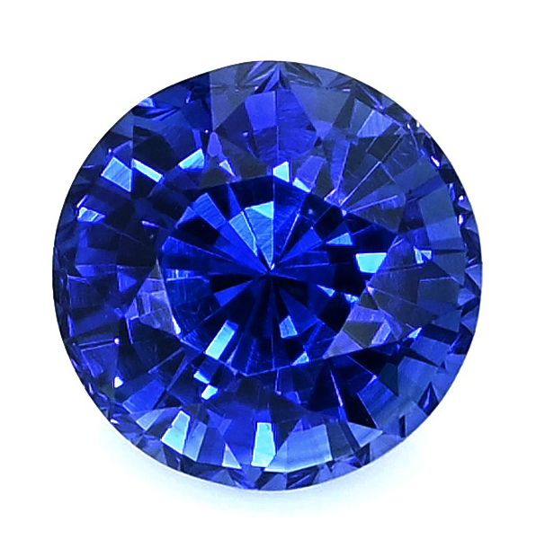 Szafir 1,01 ct, niebieski, szlif okrągły