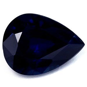 Szafir 2,49 ct, niebieski, szlif gruszka