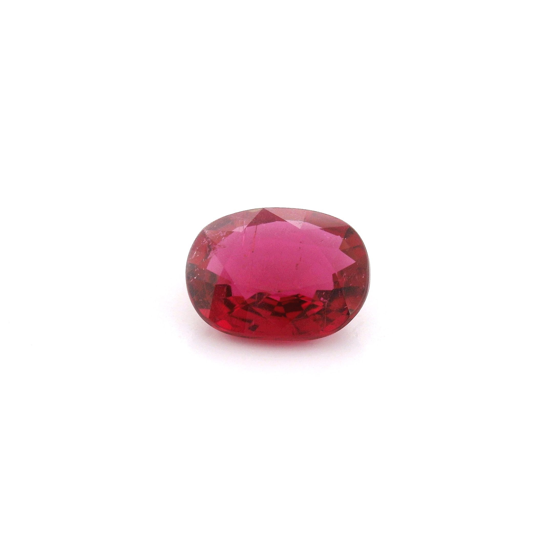 Turmalin 1,47 ct, różowy, szlif owalny