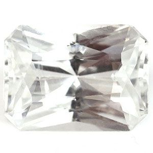 Szafir 1,55 ct, biały, szlif szmaragdowy