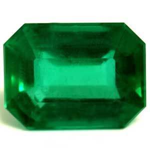Szmaragd 1,35 ct, zielony, szlif szmaragdowy