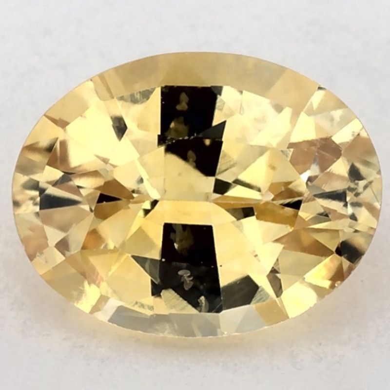 Szafir 1,52 ct, żółty, szlif owalny