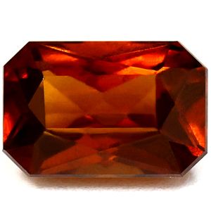 Granat 3,63 ct, pomarańczowy, szlif szmaragdowy