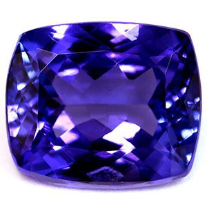 Tanzanit 5,61 ct, niebieski, szlif cushion