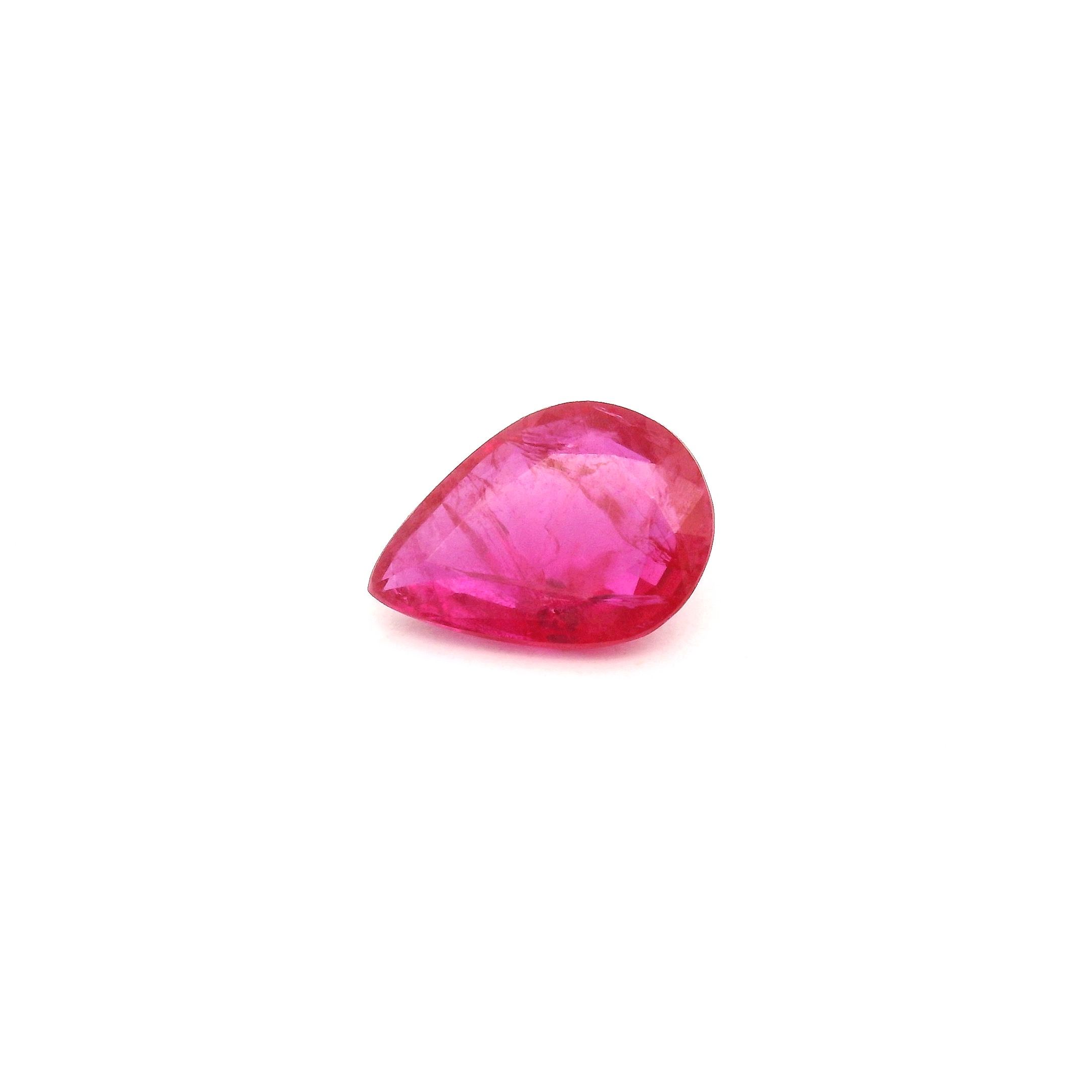 RUBY FACETED 0.99ct RED Medium Intense MI MOZAMBIQUE HEATED