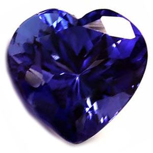 Tanzanit 2,62 ct, niebieski, szlif serce