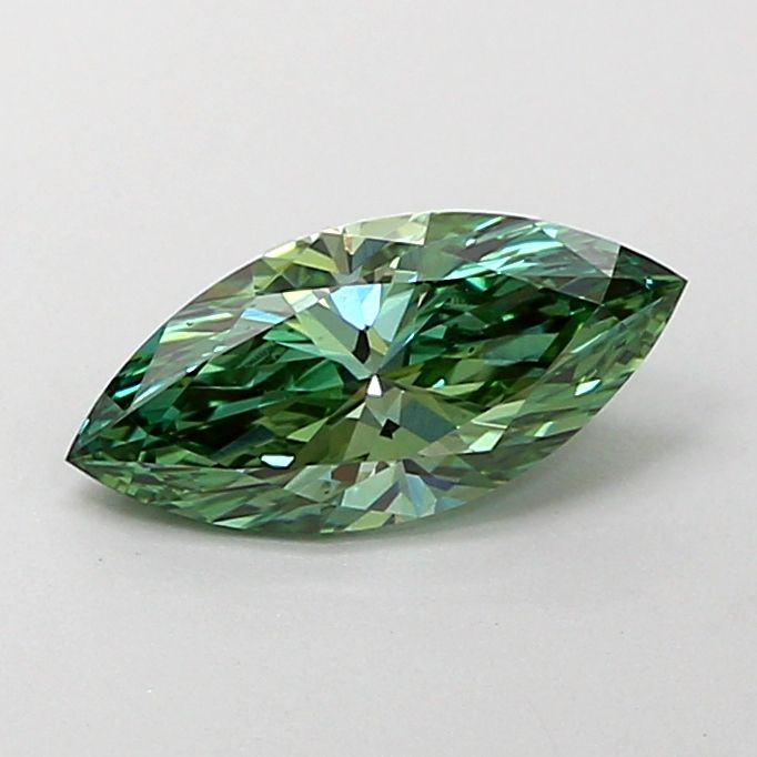 0.98 CT Fancy Vivid Green MARQUISE