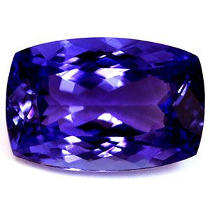 Tanzanit 3,89 ct, niebieski, szlif cushion