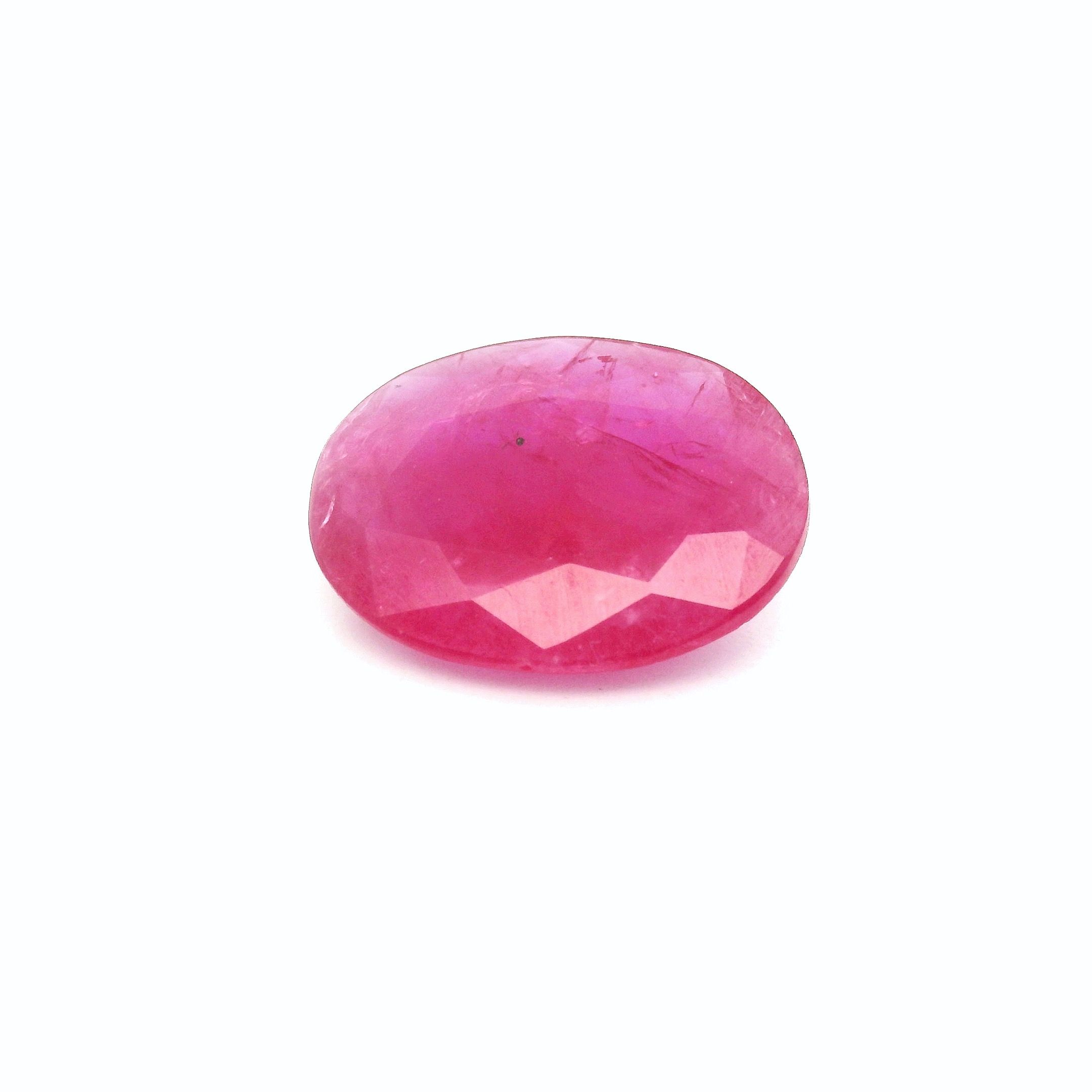 RUBY FACETED 3.23ct RED Medium Intense MI MOZAMBIQUE HEATED