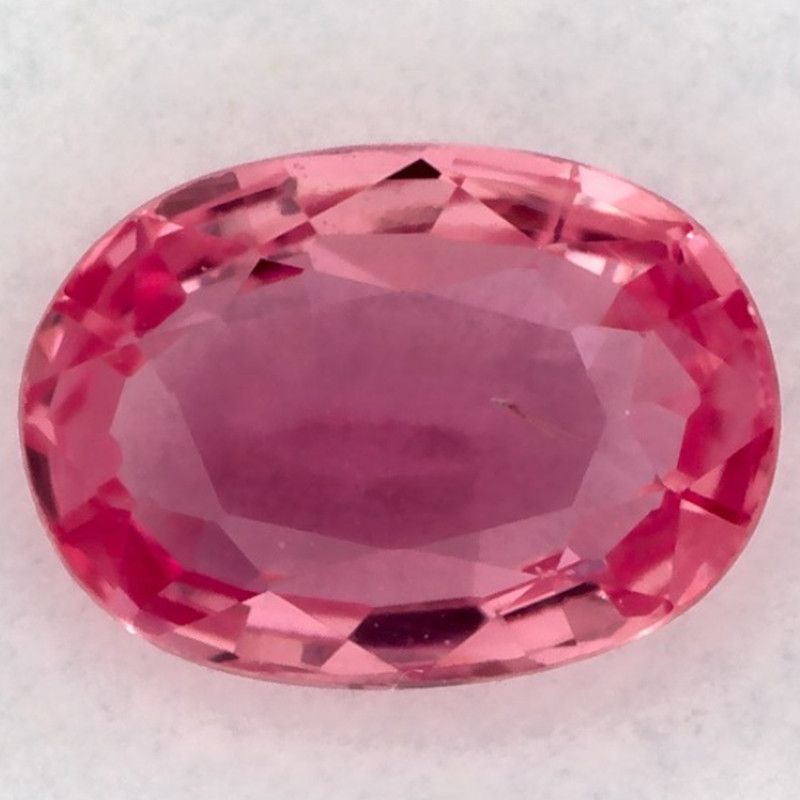 Szafir 1,01 ct, różowy, szlif owalny