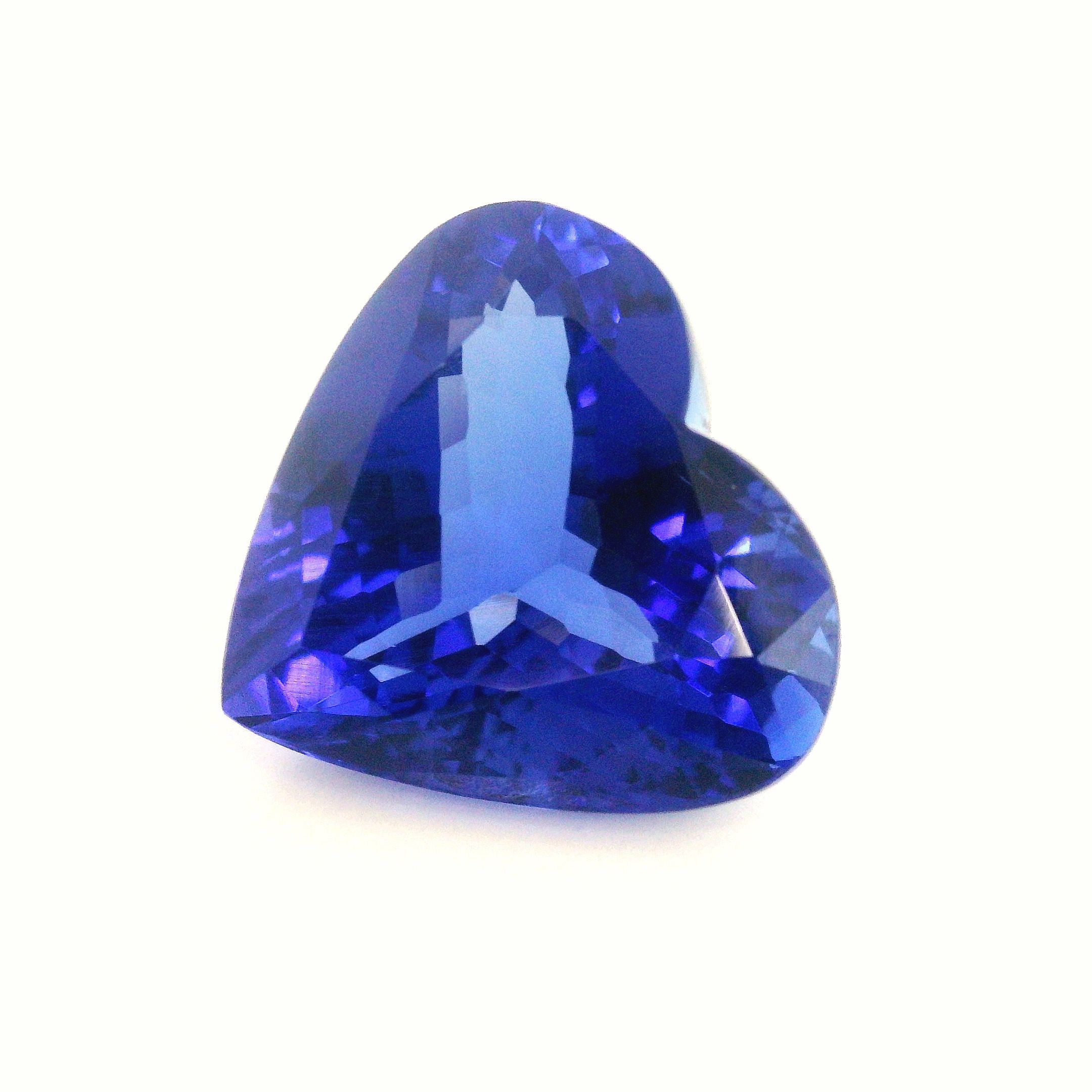 Tanzanit 9,75 ct, niebieski, szlif serce