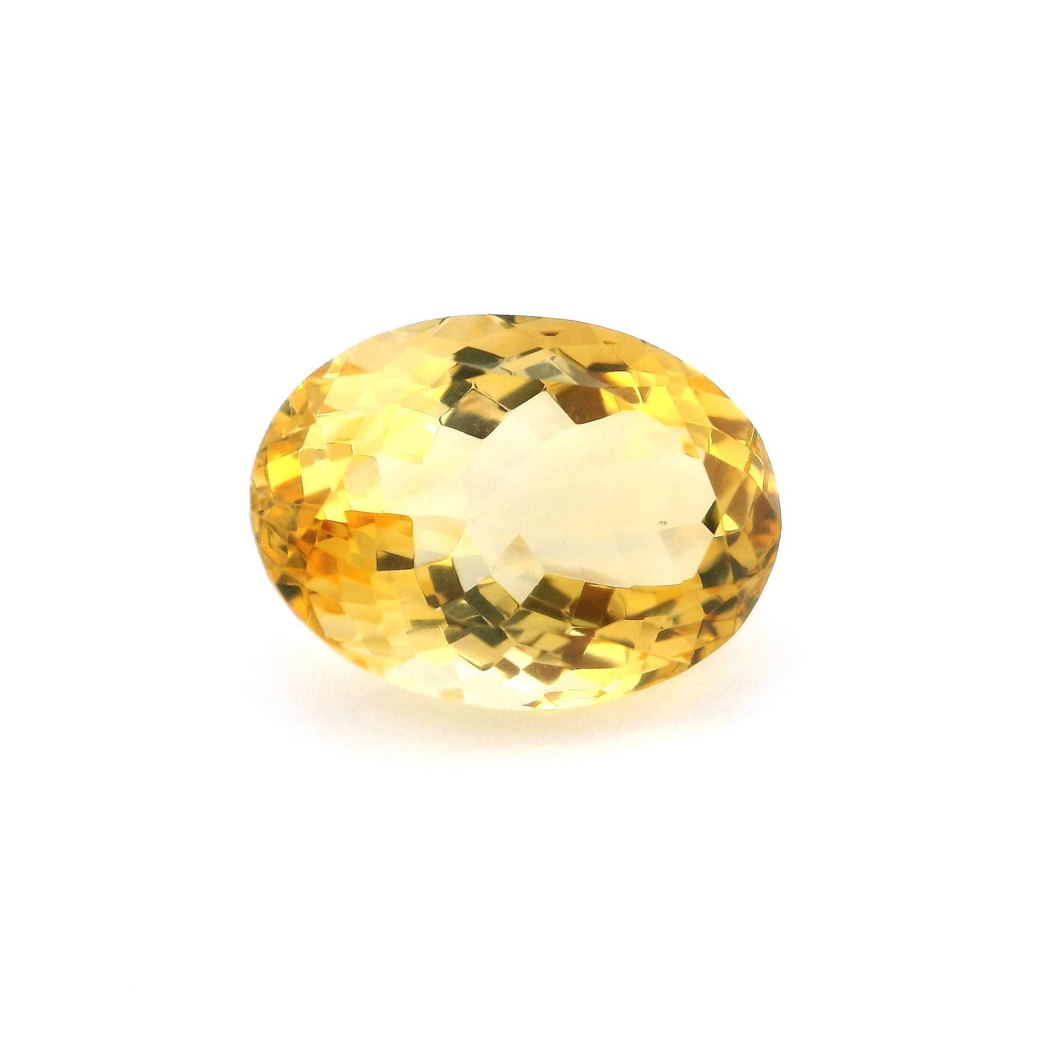 CITRINE FACETED 13.56ct YELLOW Medium Intense EC BRAZIL NONE