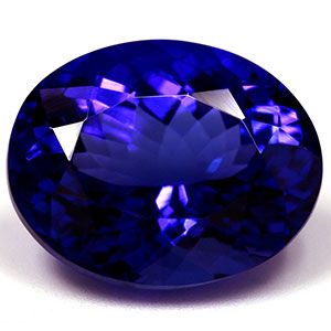 Tanzanit 14,59 ct, niebieski, szlif owalny