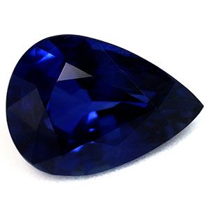 SAPPHIRE Pear 0.9ct BLUE EC FACETED