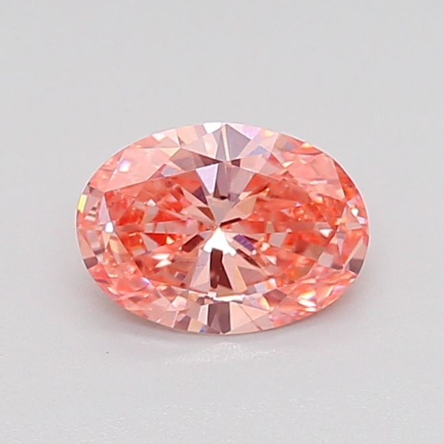 0.72 CT Fancy Orangey Pink OVAL